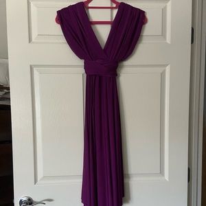 Vivian Diamonds Dessy Collection Wrap Dress